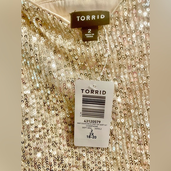 Torrid Maxi Crop Top Skirt SET - Champagne Color
SIZE 2 = 18-20    ⭐️NWT⭐️ - Picture 16 of 16